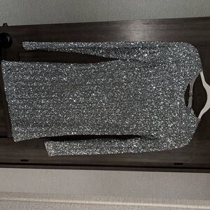 Silver sequin dress